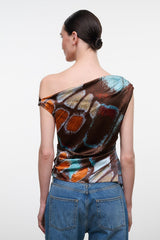 PHARE SILK TOP | BUTTERFLY SKY