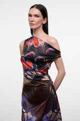 PHARE SILK DRESS | BUTTERFLY FUCHSIA
