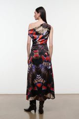 PHARE SILK DRESS | BUTTERFLY FUCHSIA