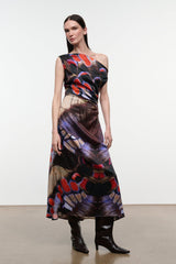 PHARE SILK DRESS | BUTTERFLY FUCHSIA