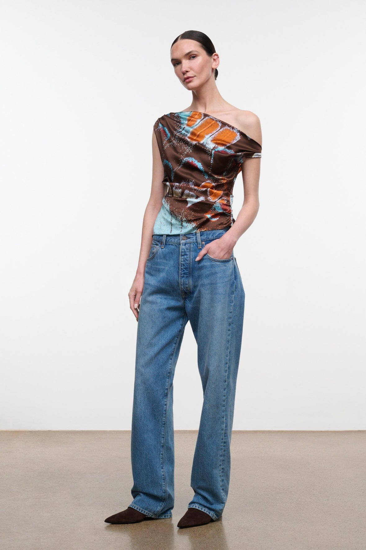 PHARE SILK TOP | BUTTERFLY SKY
