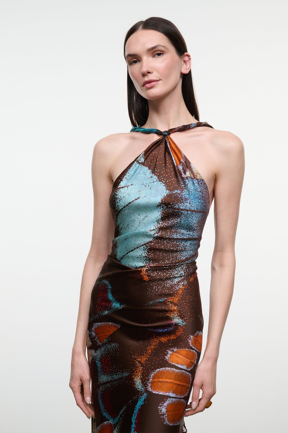 CHARLI SILK DRESS | BUTTERFLY SKY