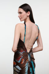 CHARLI SILK DRESS | BUTTERFLY SKY