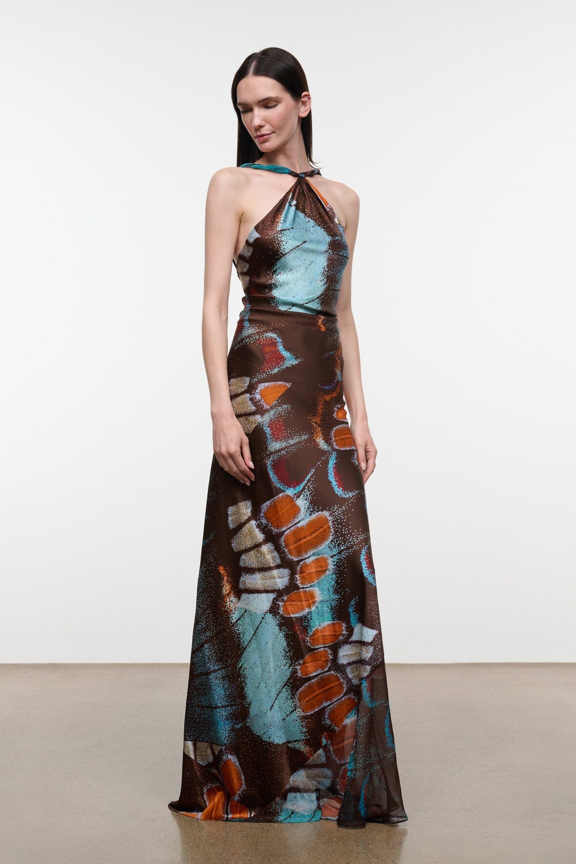 CHARLI SILK DRESS | BUTTERFLY SKY