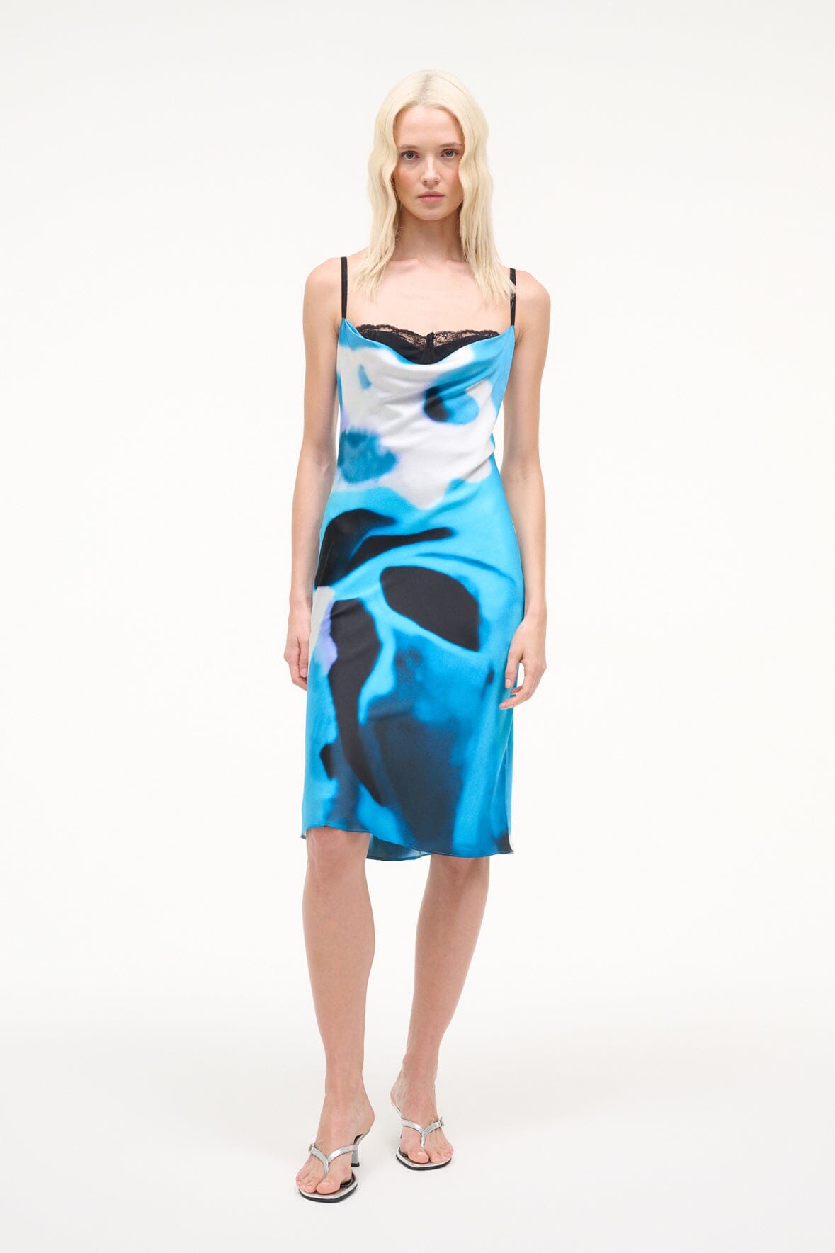 EVANGELINE SILK DRESS | BLUE HAZE