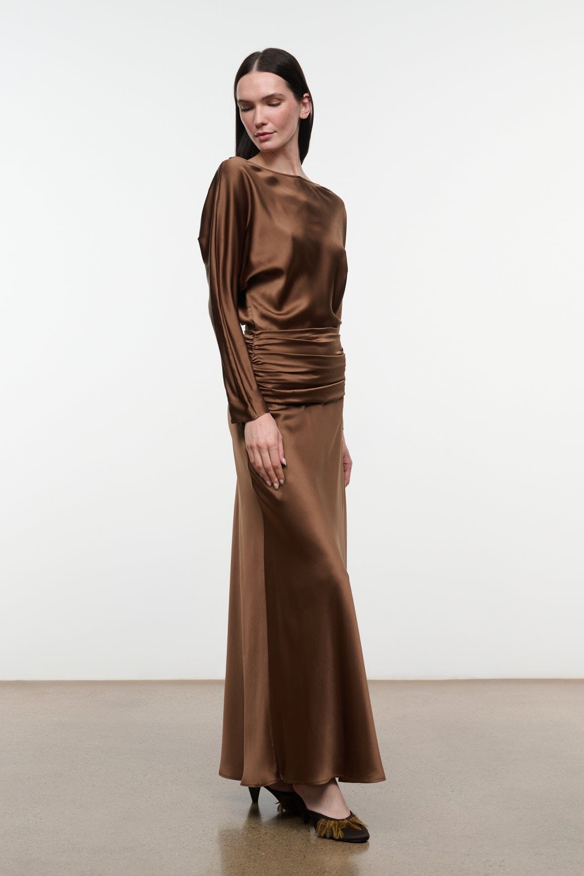 FREDA SILK DRESS | CIGAR