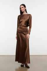 FREDA SILK DRESS | CIGAR