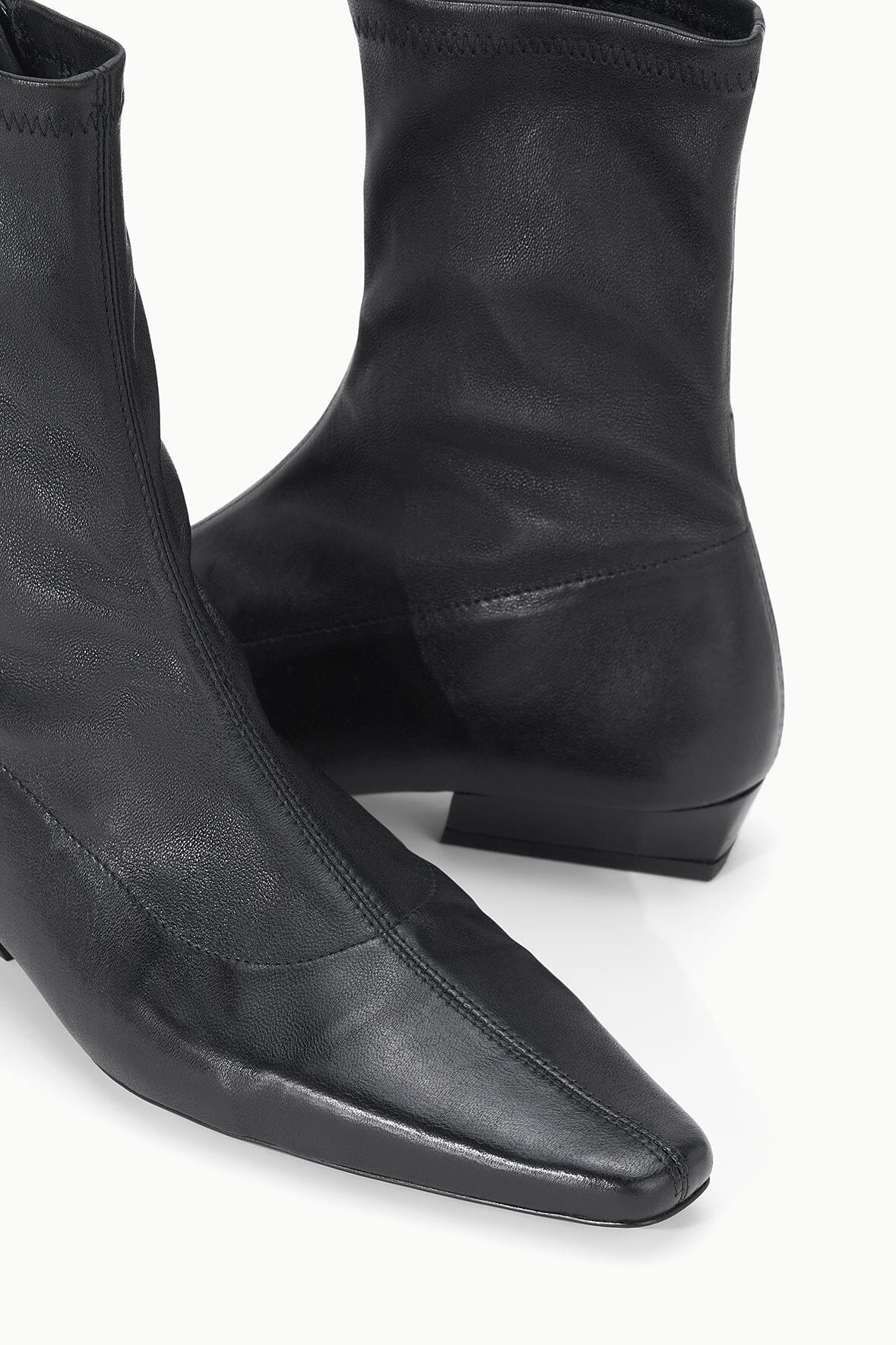 WALLY SOCK FLAT ANKLE BOOT | BLACK